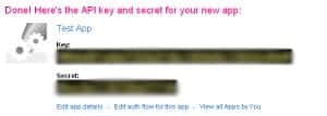 api key and secret