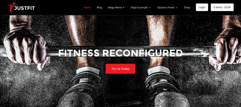 JustFit WordPress theme